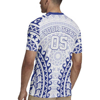 Custom Cook Islands Palmerston Rugby Jersey Polynesian Tribal Tattoo