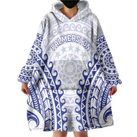 Custom Cook Islands Palmerston Wearable Blanket Hoodie Polynesian Tribal Tattoo