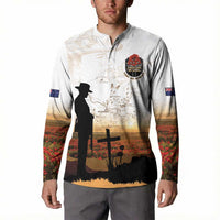 Australia And New Zealand ANZAC Day Button Sweatshirt Battle Of Beersheba LT05 - Polynesian Pride