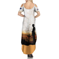 Australia And New Zealand ANZAC Day Family Matching Summer Maxi Dress and Hawaiian Shirt Battle Of Beersheba