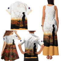 Australia And New Zealand ANZAC Day Family Matching Tank Maxi Dress and Hawaiian Shirt Battle Of Beersheba