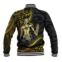 Filipinos Lapu Lapu Hero Baseball Jacket Gold Polynesian Tribal Tattoo LT05 - Polynesian Pride