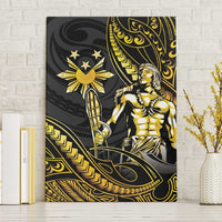 Filipinos Lapu Lapu Hero Canvas Wall Art Gold Polynesian Tribal Tattoo LT05 Without Frame Gold - Polynesian Pride