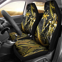 Filipinos Lapu Lapu Hero Car Seat Cover Gold Polynesian Tribal Tattoo LT05 - Polynesian Pride