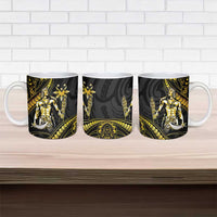 Filipinos Lapu Lapu Hero Ceramic Mug Gold Polynesian Tribal Tattoo LT05 - Polynesian Pride