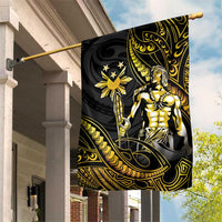 Filipinos Lapu Lapu Hero Garden Flag Gold Polynesian Tribal Tattoo LT05 House Flag Gold - Polynesian Pride