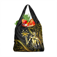 Filipinos Lapu Lapu Hero Grocery Bag Gold Polynesian Tribal Tattoo LT05 1-pack One Size Gold - Polynesian Pride
