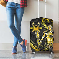 Filipinos Lapu Lapu Hero Luggage Cover Gold Polynesian Tribal Tattoo LT05 - Polynesian Pride