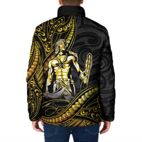 Filipinos Lapu Lapu Hero Padded Jacket Gold Polynesian Tribal Tattoo LT05 - Polynesian Pride