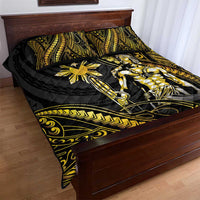 Filipinos Lapu Lapu Hero Quilt Bed Set Gold Polynesian Tribal Tattoo LT05 - Polynesian Pride