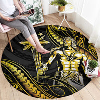 Filipinos Lapu Lapu Hero Round Carpet Gold Polynesian Tribal Tattoo LT05 - Polynesian Pride
