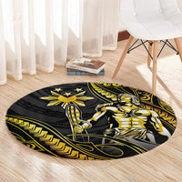 Filipinos Lapu Lapu Hero Round Carpet Gold Polynesian Tribal Tattoo LT05 - Polynesian Pride
