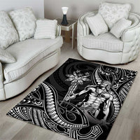 Filipinos Lapu Lapu Hero Area Rug Black Polynesian Tribal Tattoo LT05 - Polynesian Pride