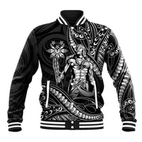 Filipinos Lapu Lapu Hero Baseball Jacket Black Polynesian Tribal Tattoo LT05 Unisex Black - Polynesian Pride