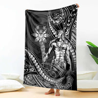 Filipinos Lapu Lapu Hero Blanket Black Polynesian Tribal Tattoo LT05 - Polynesian Pride