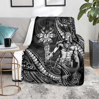 Filipinos Lapu Lapu Hero Blanket Black Polynesian Tribal Tattoo LT05 - Polynesian Pride