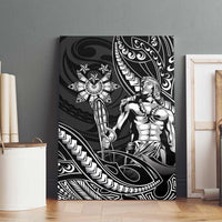 Filipinos Lapu Lapu Hero Canvas Wall Art Black Polynesian Tribal Tattoo LT05 - Polynesian Pride