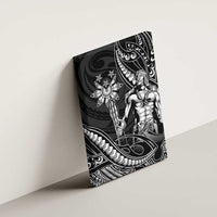 Filipinos Lapu Lapu Hero Canvas Wall Art Black Polynesian Tribal Tattoo LT05 - Polynesian Pride