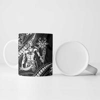 Filipinos Lapu Lapu Hero Ceramic Mug Black Polynesian Tribal Tattoo LT05 - Polynesian Pride