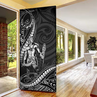 Filipinos Lapu Lapu Hero Door Cover Black Polynesian Tribal Tattoo LT05 - Polynesian Pride