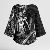 Filipinos Lapu Lapu Hero Kimono Sleeve Blouse Black Polynesian Tribal Tattoo LT05 - Polynesian Pride