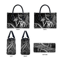 Filipinos Lapu Lapu Hero Leather Bag Black Polynesian Tribal Tattoo LT05 - Polynesian Pride