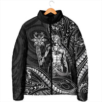 Filipinos Lapu Lapu Hero Padded Jacket Black Polynesian Tribal Tattoo LT05 - Polynesian Pride