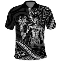 Filipinos Lapu Lapu Hero Polo Shirt Black Polynesian Tribal Tattoo LT05 Black - Polynesian Pride
