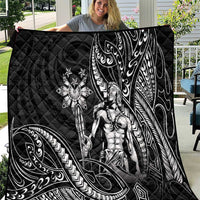Filipinos Lapu Lapu Hero Quilt Black Polynesian Tribal Tattoo LT05 Black - Polynesian Pride