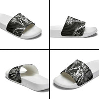 Filipinos Lapu Lapu Hero Slide Sandals Black Polynesian Tribal Tattoo LT05 - Polynesian Pride