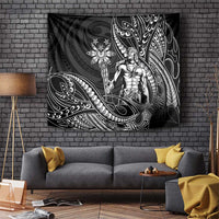 Filipinos Lapu Lapu Hero Tapestry Black Polynesian Tribal Tattoo LT05 Black - Polynesian Pride