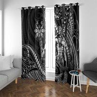 Filipinos Lapu Lapu Hero Window Curtain Black Polynesian Tribal Tattoo LT05 With Grommets Black - Polynesian Pride