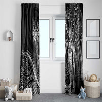 Filipinos Lapu Lapu Hero Window Curtain Black Polynesian Tribal Tattoo LT05 - Polynesian Pride