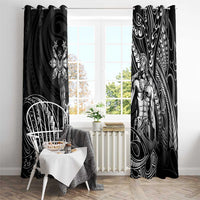 Filipinos Lapu Lapu Hero Window Curtain Black Polynesian Tribal Tattoo LT05 - Polynesian Pride