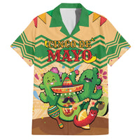 Personalised Hawaii Cinco De Mayo Family Matching Puletasi and Hawaiian Shirt Funny Style LT05 Dad's Shirt - Short Sleeve Brown - Polynesian Pride