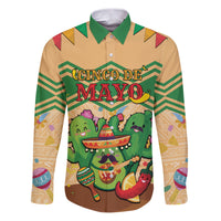 Personalised Hawaii Cinco De Mayo Family Matching Puletasi and Hawaiian Shirt Funny Style LT05 Dad's Shirt - Long Sleeve Brown - Polynesian Pride
