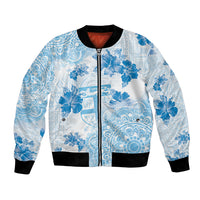Happy Fiji Girmit Day Bomber Jacket Fijian Tapa With Mandala Pattern