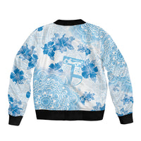 Happy Fiji Girmit Day Bomber Jacket Fijian Tapa With Mandala Pattern