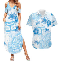 Happy Fiji Girmit Day Couples Matching Summer Maxi Dress and Hawaiian Shirt Fijian Tapa With Mandala Pattern