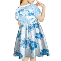 Happy Fiji Girmit Day Kid Short Sleeve Dress Fijian Tapa With Mandala Pattern