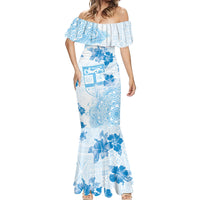 Happy Fiji Girmit Day Mermaid Dress Fijian Tapa With Mandala Pattern LT05 - Polynesian Pride