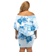 Happy Fiji Girmit Day Off Shoulder Short Dress Fijian Tapa With Mandala Pattern LT05 - Polynesian Pride