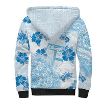 Happy Fiji Girmit Day Sherpa Hoodie Fijian Tapa With Mandala Pattern LT05 - Polynesian Pride
