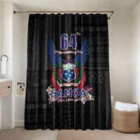 Samoa 64th Independence Anniversary Bathroom Set LT05 Shower Curtain Only Black - Polynesian Pride