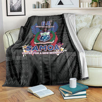 Samoa 64th Independence Anniversary Blanket LT05 Black - Polynesian Pride