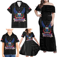 Samoa 64th Independence Anniversary Family Matching Off Shoulder Maxi Dress and Hawaiian Shirt LT05 - Polynesian Pride
