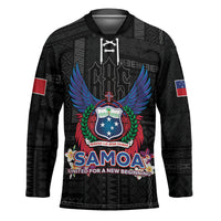 Samoa 64th Independence Anniversary Hockey Jersey LT05 Unisex Black - Polynesian Pride