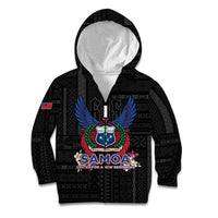 Samoa 64th Independence Anniversary Kid Hoodie LT05 Zip Hoodie Black - Polynesian Pride