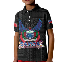 Samoa 64th Independence Anniversary Kid Polo Shirt LT05 Kid Black - Polynesian Pride