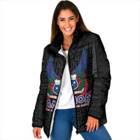 Samoa 64th Independence Anniversary Padded Jacket LT05 Women Black - Polynesian Pride